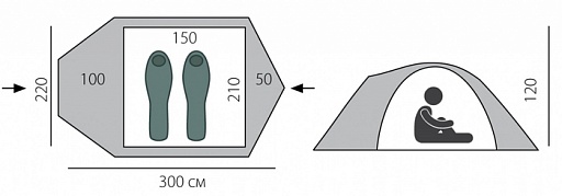 картинка Палатка Challenge 2 от интернет магазина