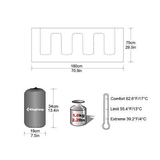 картинка Спальный мешок Oxygen +8С от интернет магазина