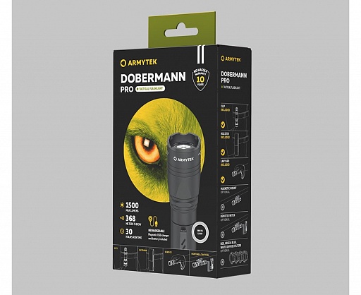 картинка Armytek Dobermann Pro Magnet USB Белый от интернет магазина