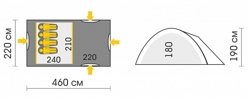 картинка Палатка Blander 4 sahara от интернет магазина